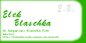 elek blaschka business card